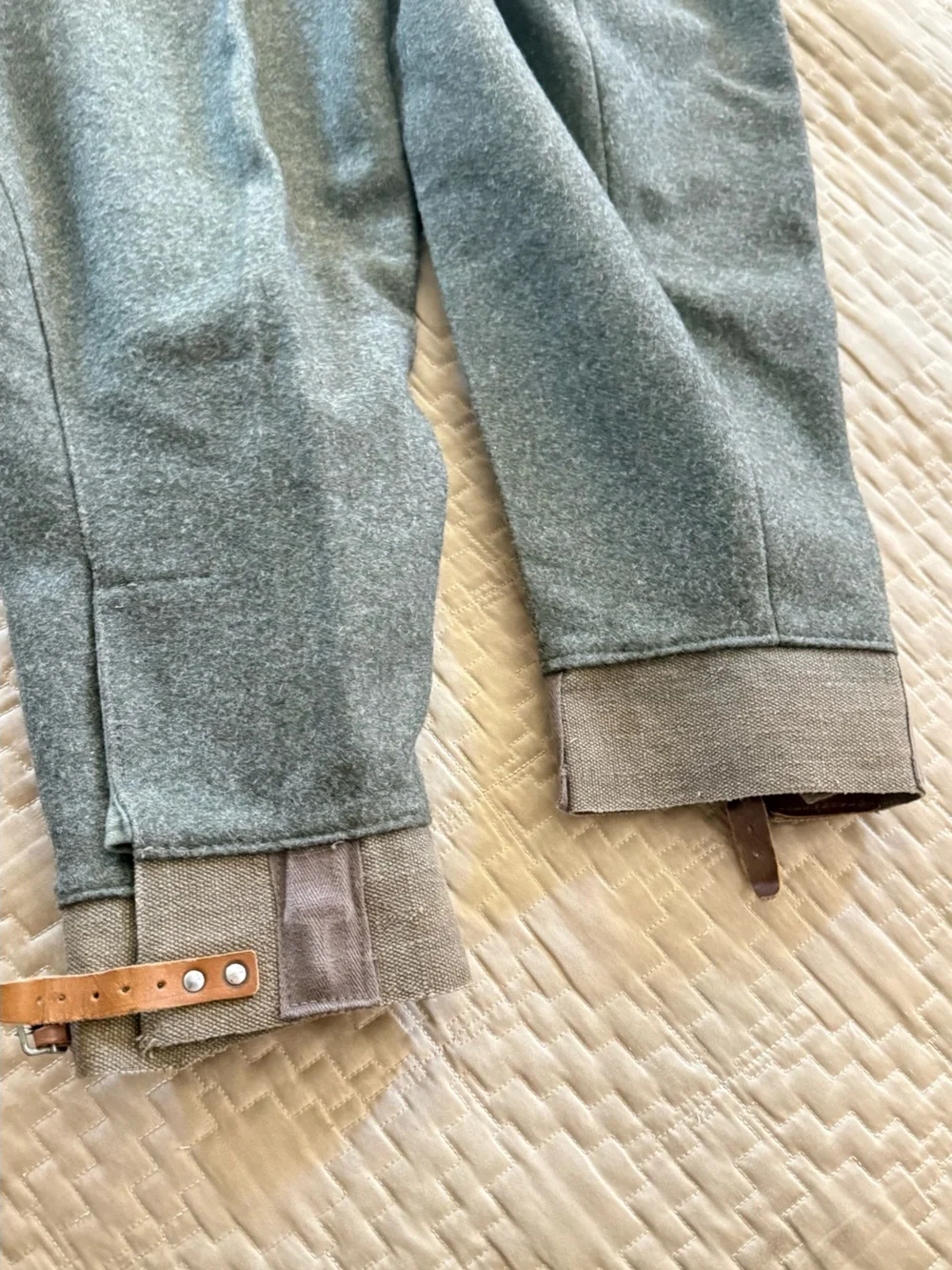 NEW VTG MEN 1944 Swedish Heavy Olive wool military pants 28.5